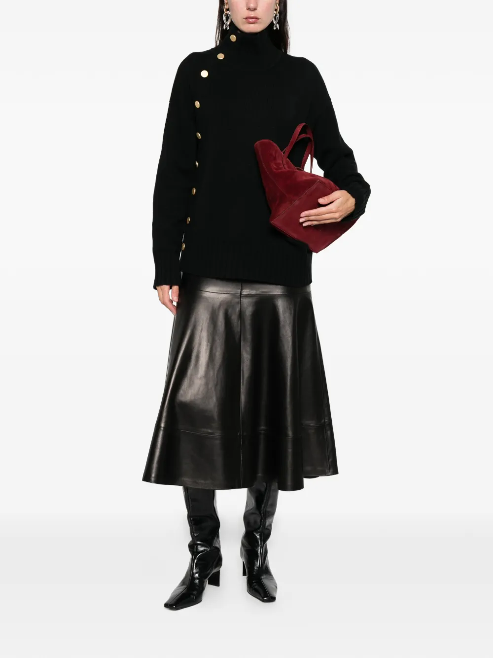 kujten Pinkette buttoned sweater | Knitted Sweaters | Image 2