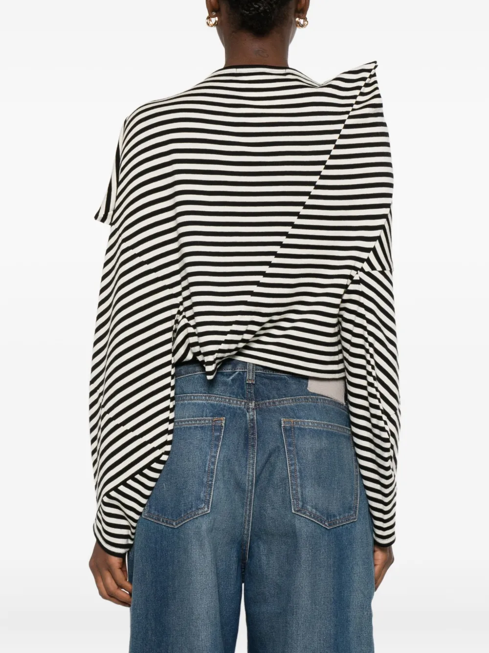 Junya Watanabe Asymmetrical Hem Sweater In Black