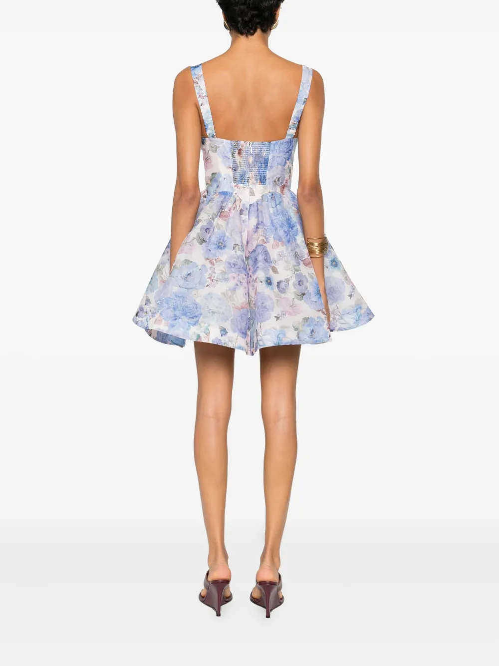 Zimmermann Rebellion Mini Dress In Blue