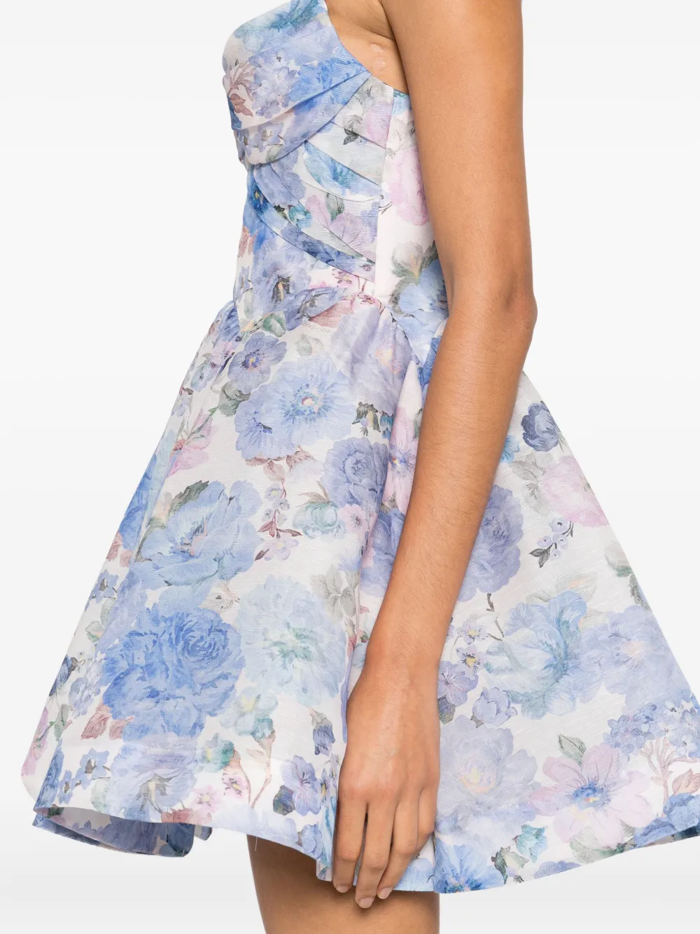 Zimmermann Rebellion Mini Dress In Blue