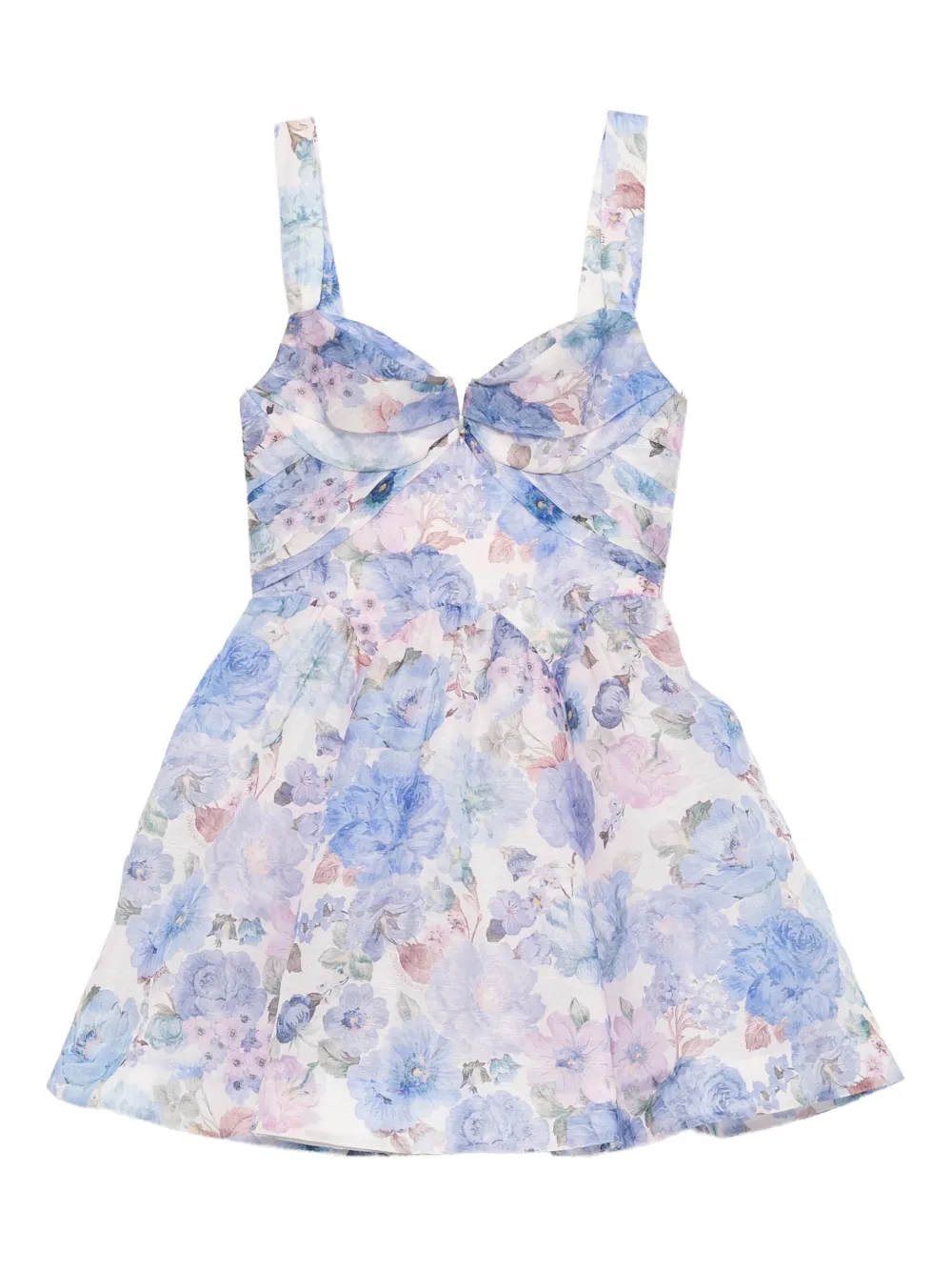 Zimmermann Rebellion Mini Dress In Blue