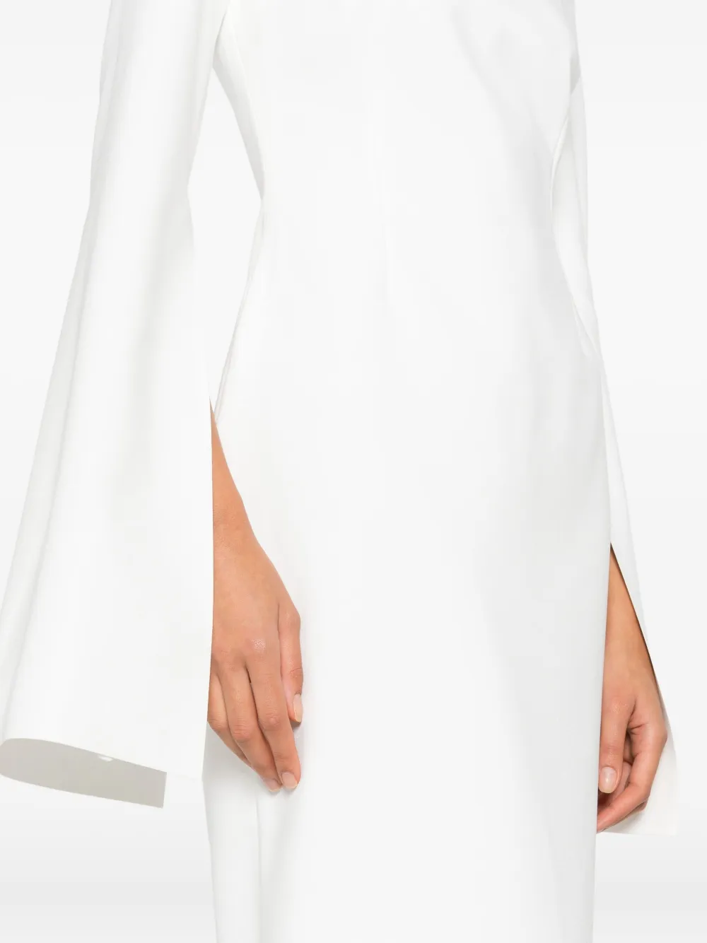 Solace London The Josefine Long-sleeve Maxi Dress In White