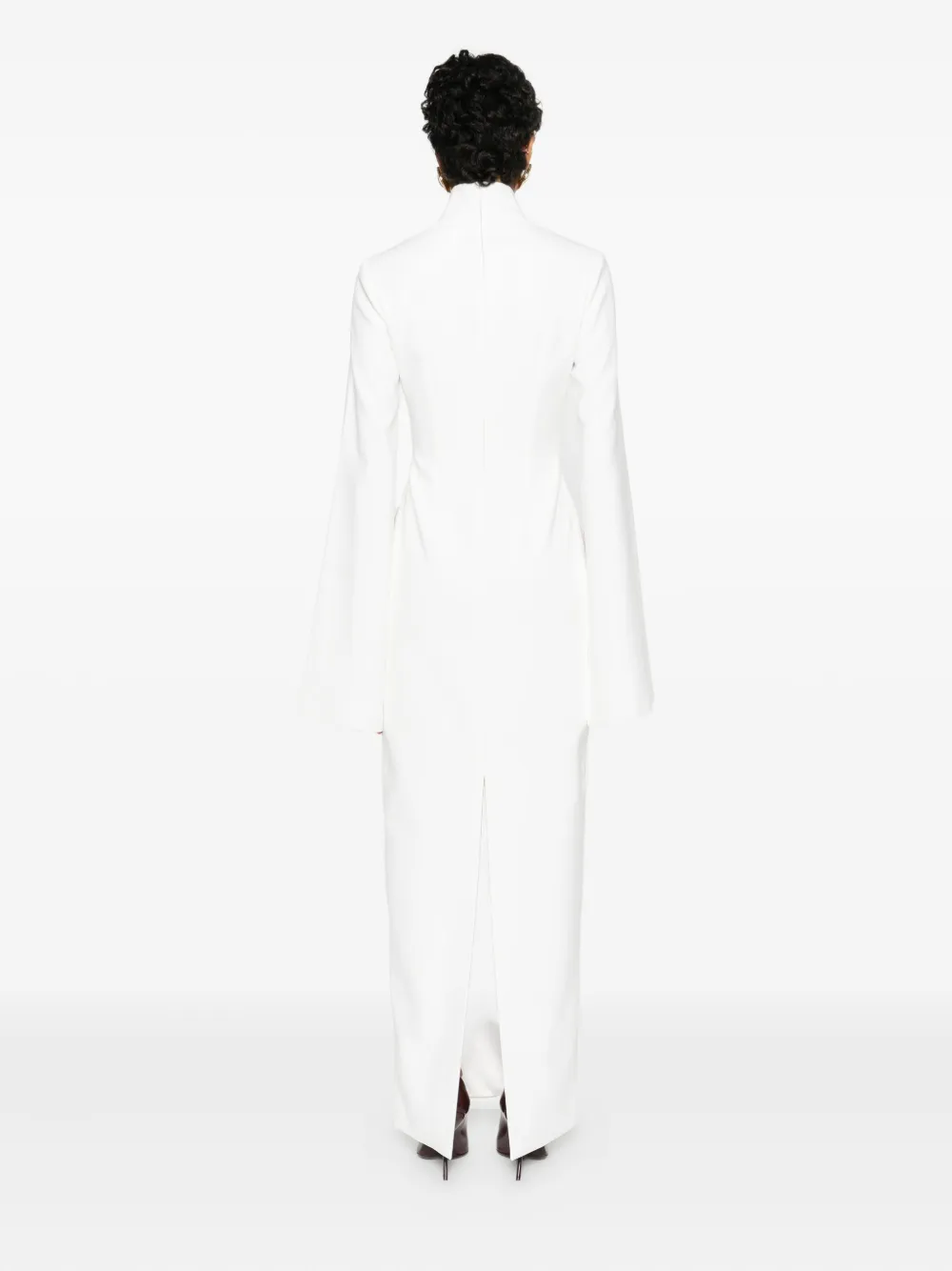 Solace London The Josefine Long-sleeve Maxi Dress In White