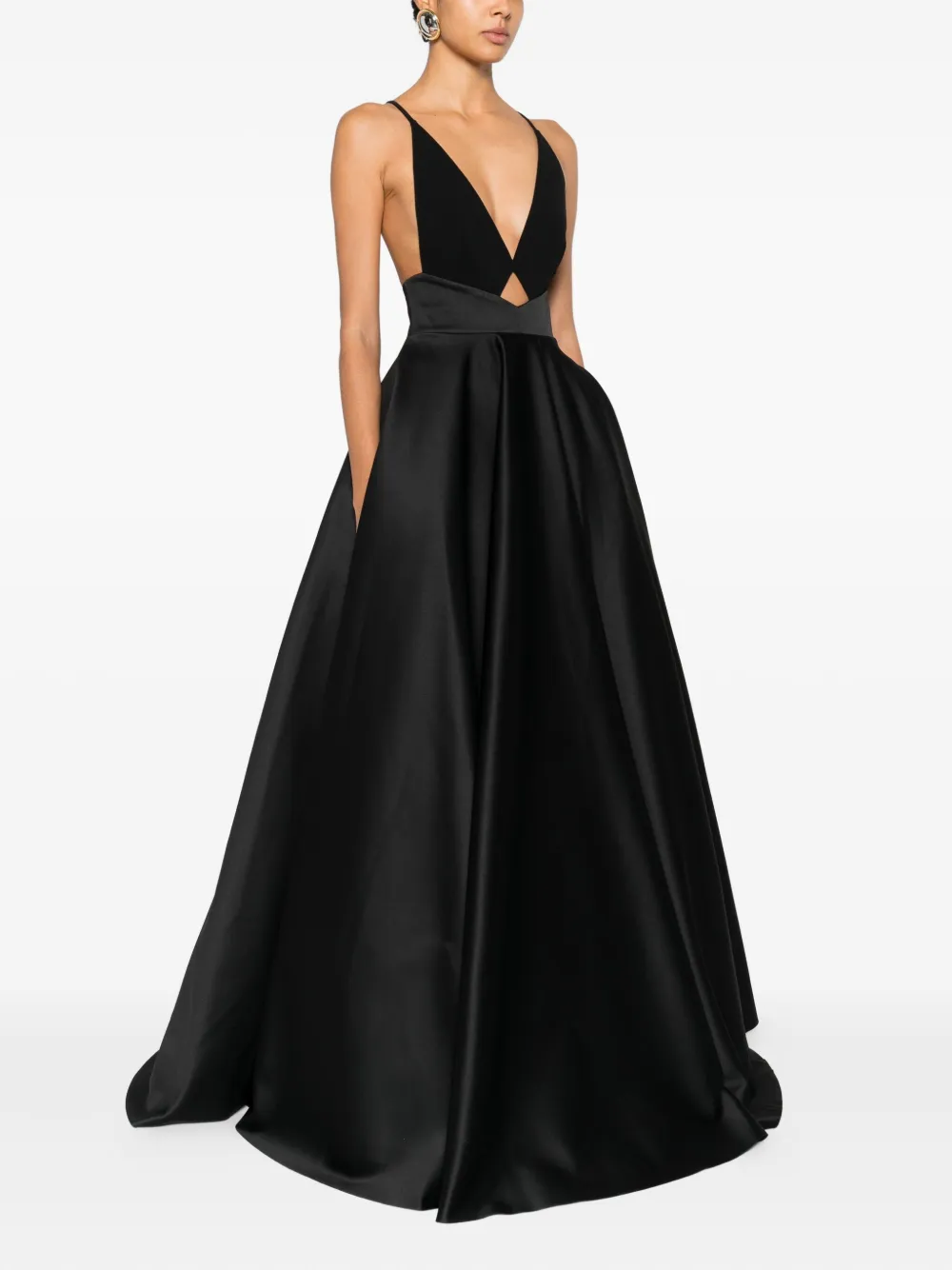Solace London Avallon Maxi Dress In Black