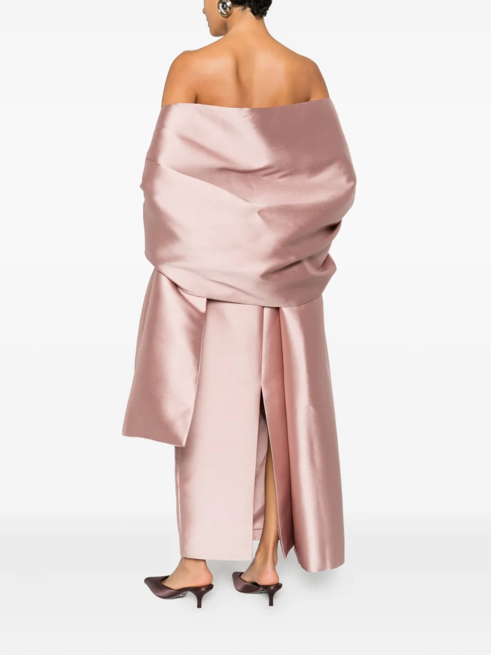 Solace London Renee Strapless Maxi Dress In Pink