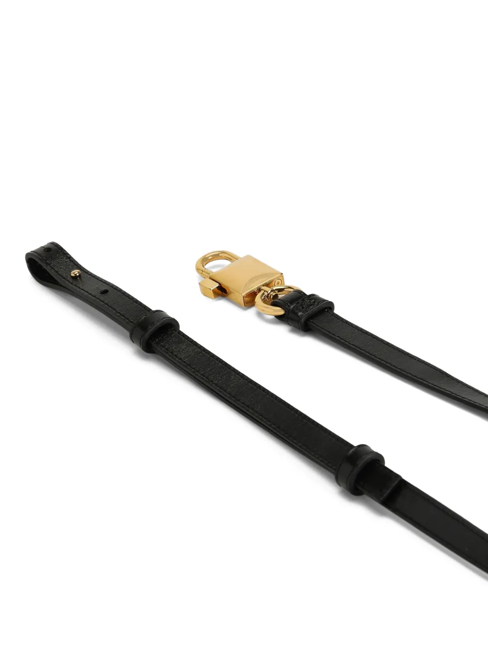 Dolce & Gabbana Riem met hangslot detail Zwart