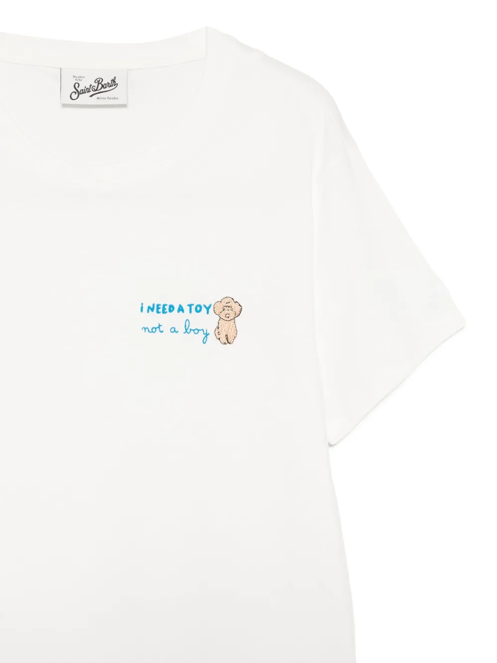 MC2 Saint Barth Emilie W T-shirt met geborduurd detail Wit