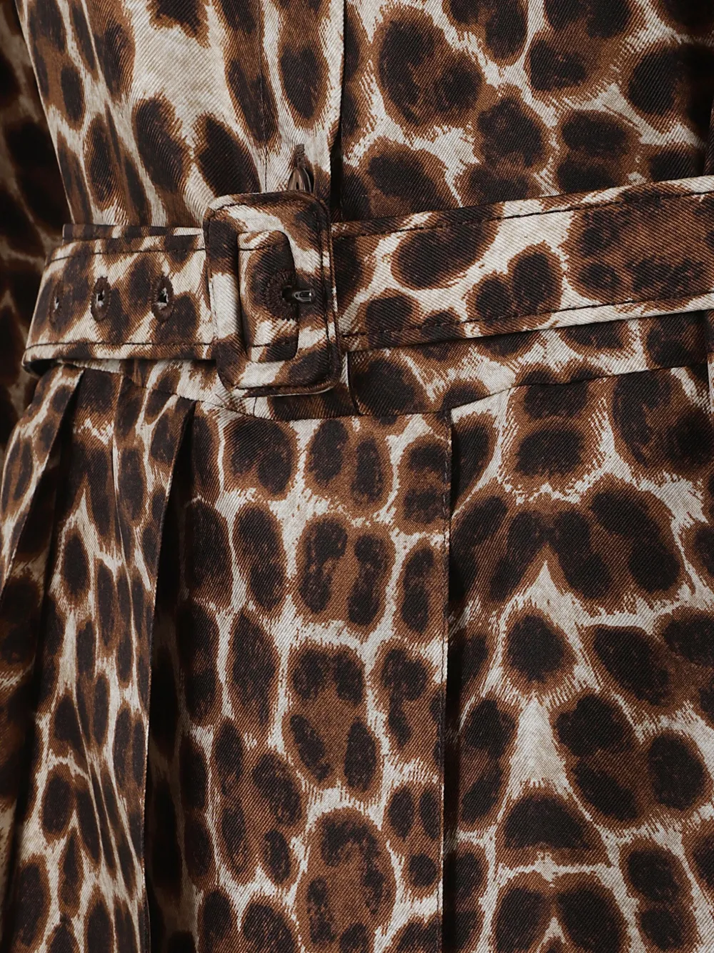 P.a.r.o.s.h Belted Animal-print Dress In Animal Print