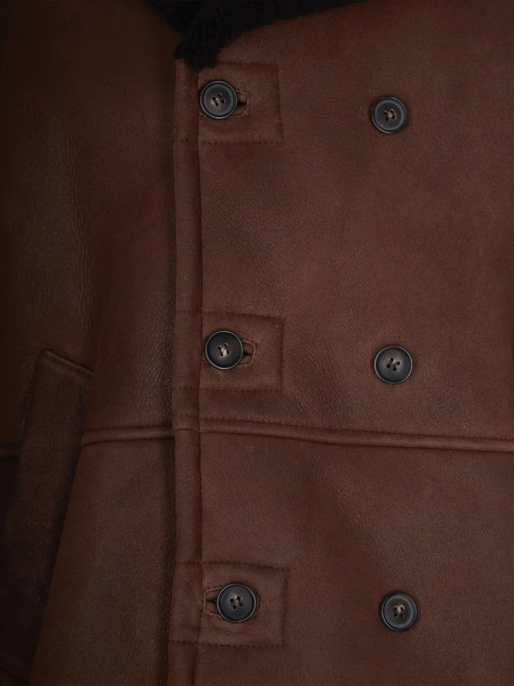  D-four Buttoned Leatherjacket - Brown 