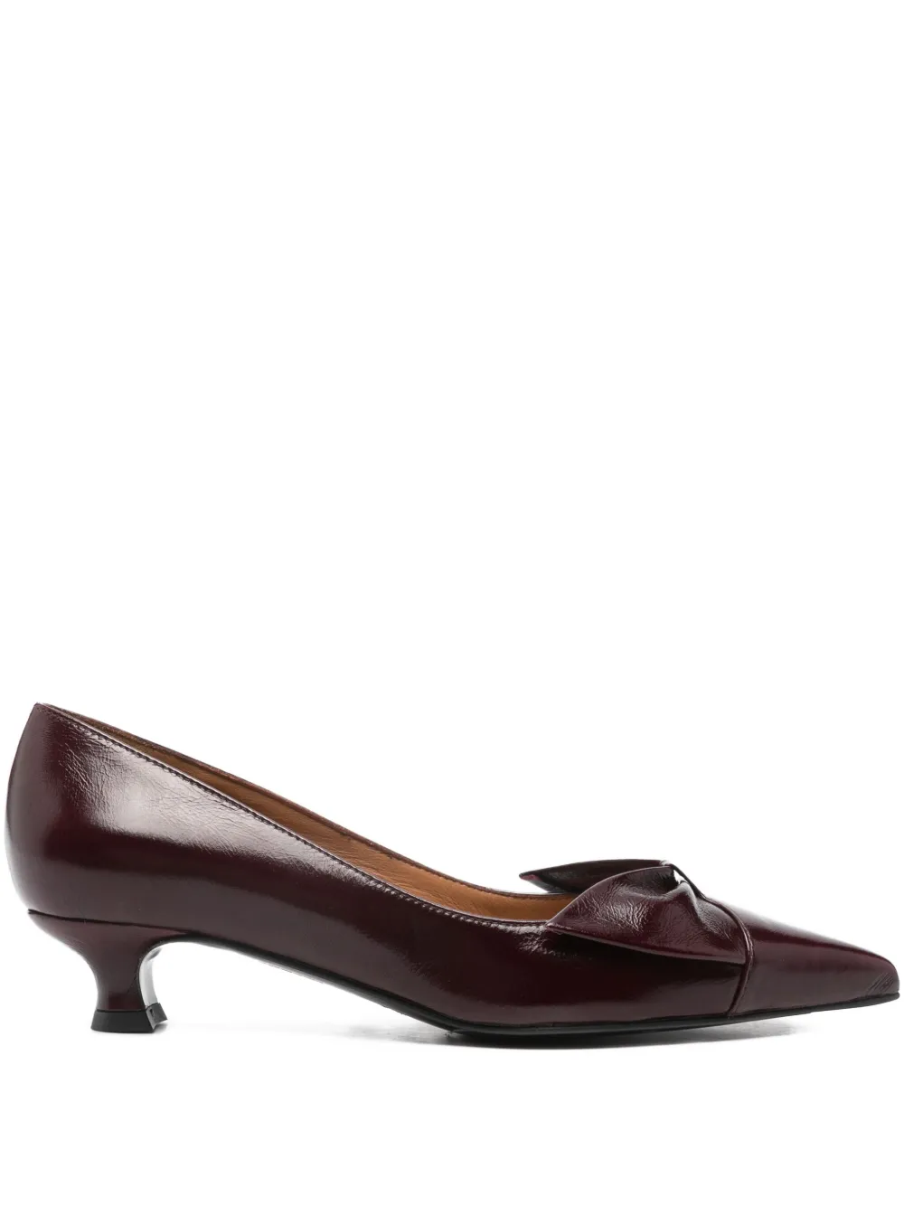 Isabel Ferranti 40mm Bow-detail Pointed Pumps In Purple