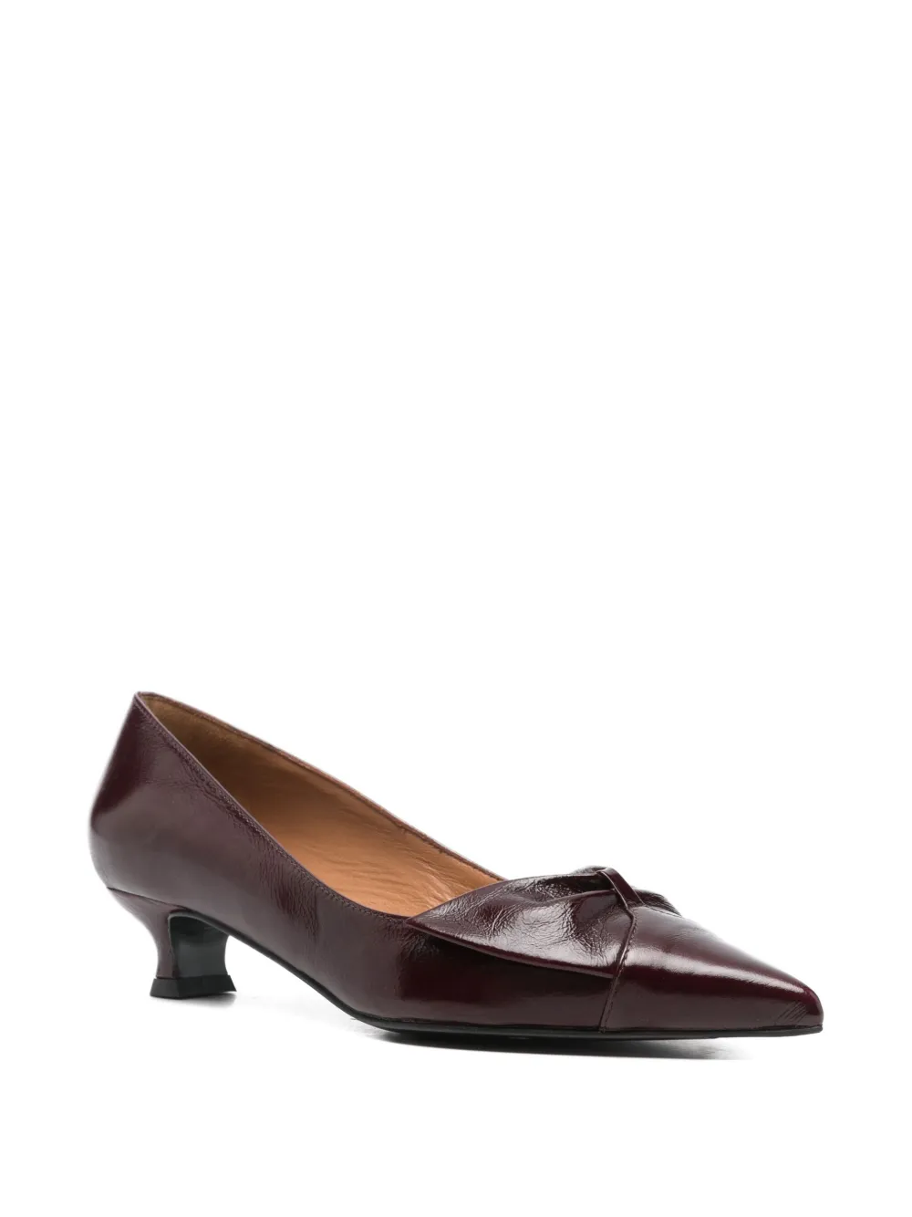 Isabel Ferranti 40mm Bow-detail Pointed Pumps In Purple