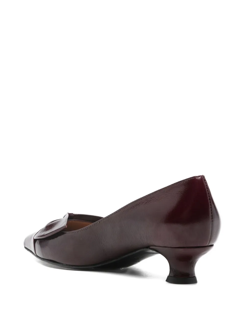 Isabel Ferranti 40mm Bow-detail Pointed Pumps In Purple