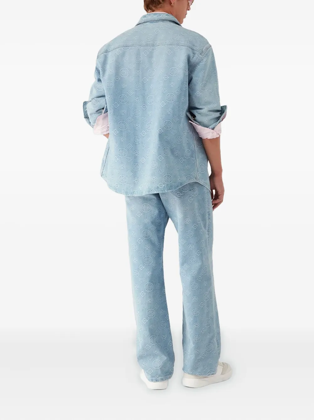 Casablanca Overhemd met knopen en patroon Blauw