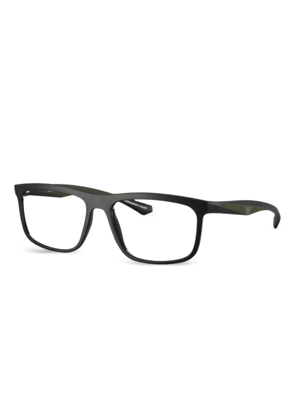 Emporio Armani rectangle-frame glasses | Black | Image 1