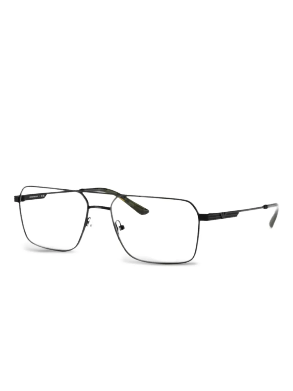 Emporio Armani square-frame double-bridge glasses | Black | Image 1