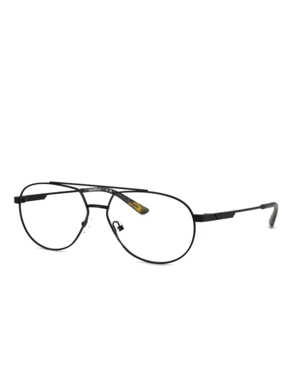 Emporio Armani round-frame glasses | Black | Image 1