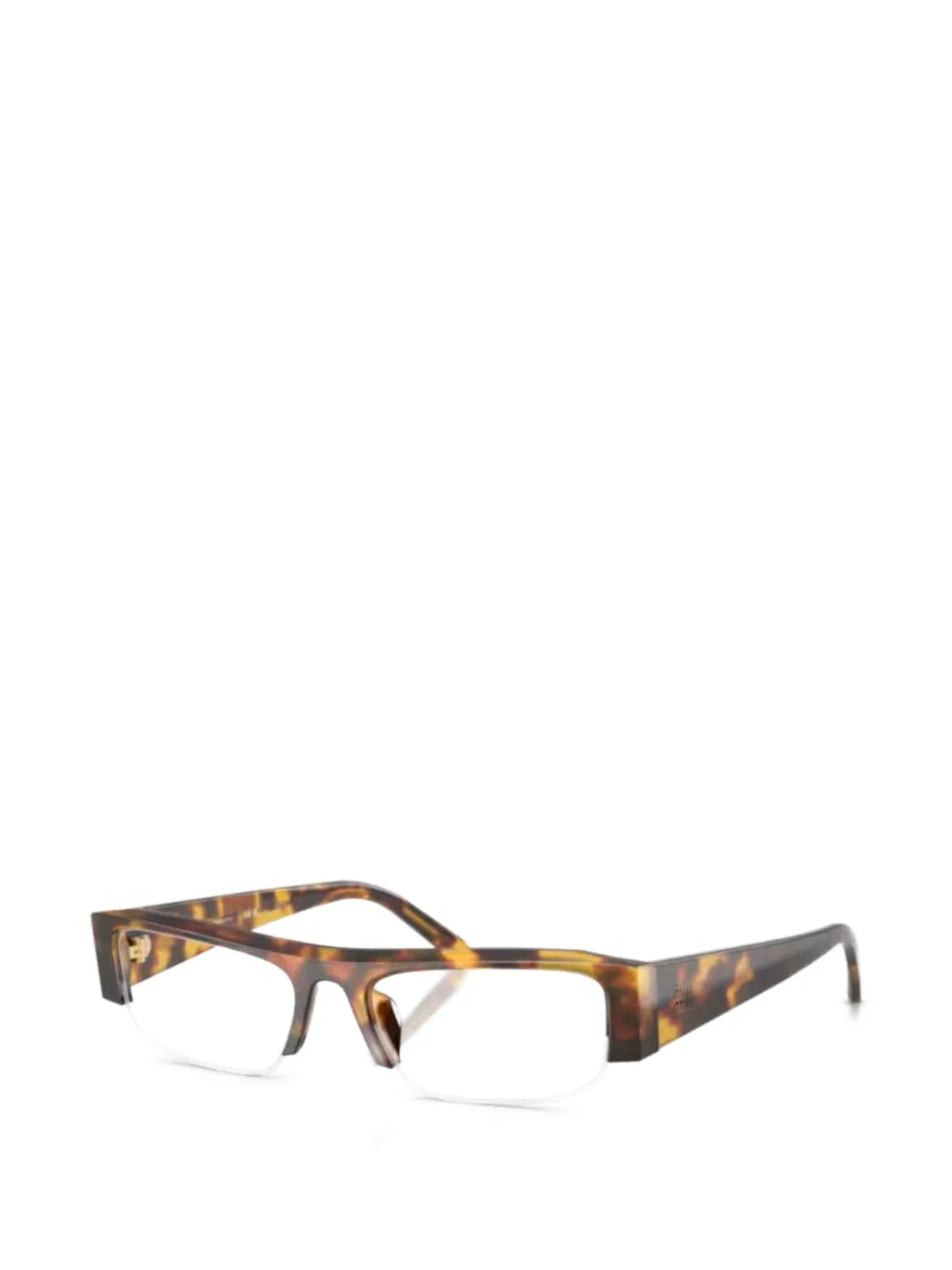 Miu Miu Eyewear rectangle-frame glasses - Marrone
