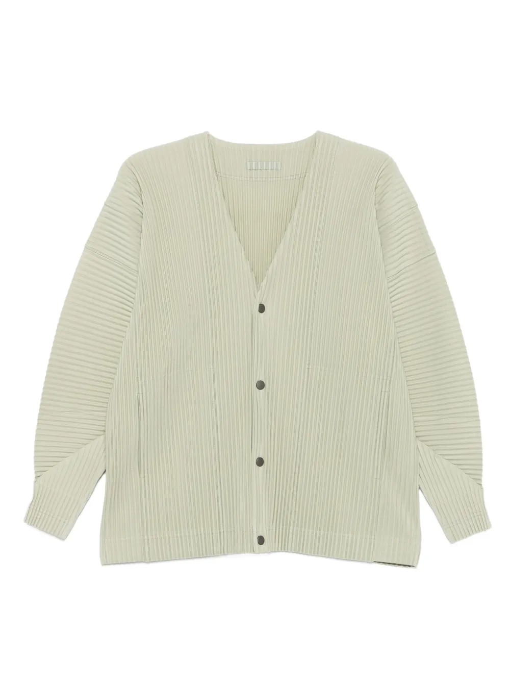 Homme Plissé Issey Miyake plissé buttoned cardigan | Green | Image 1