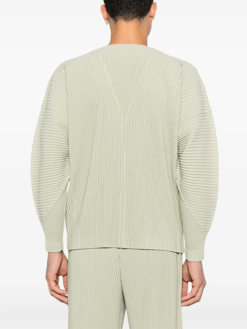 Homme Plissé Issey Miyake Plissé vest met knopen Groen