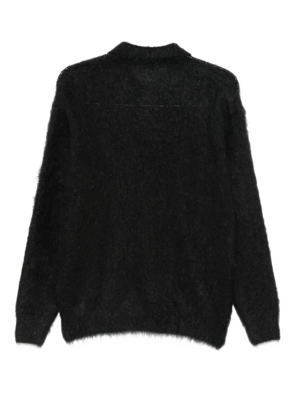 Auralee long-sleeve polo shirt - Zwart