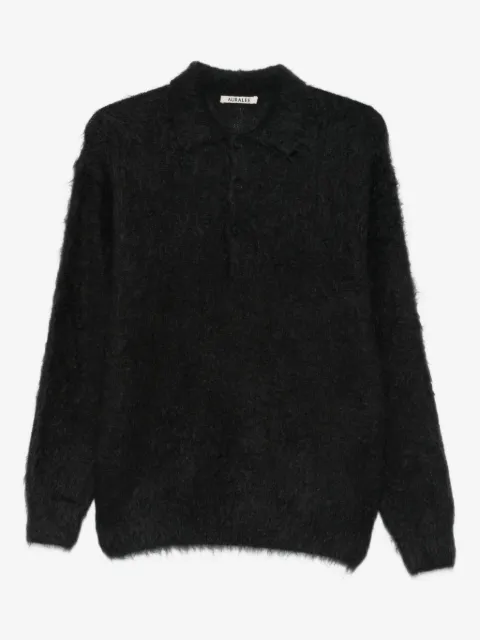 Auralee long-sleeve polo shirt