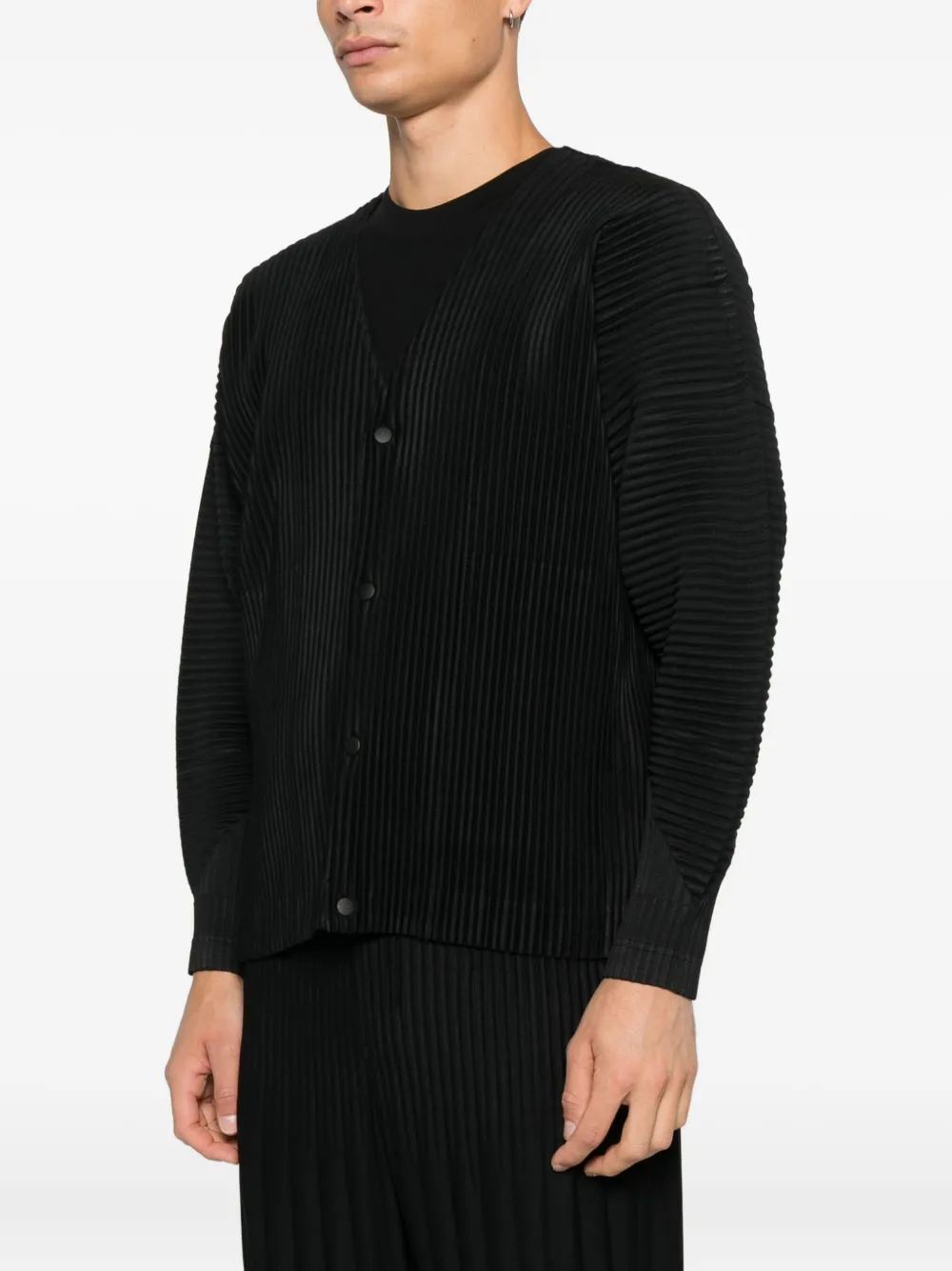 Homme Plissé Issey Miyake Plissé vest met knopen Zwart