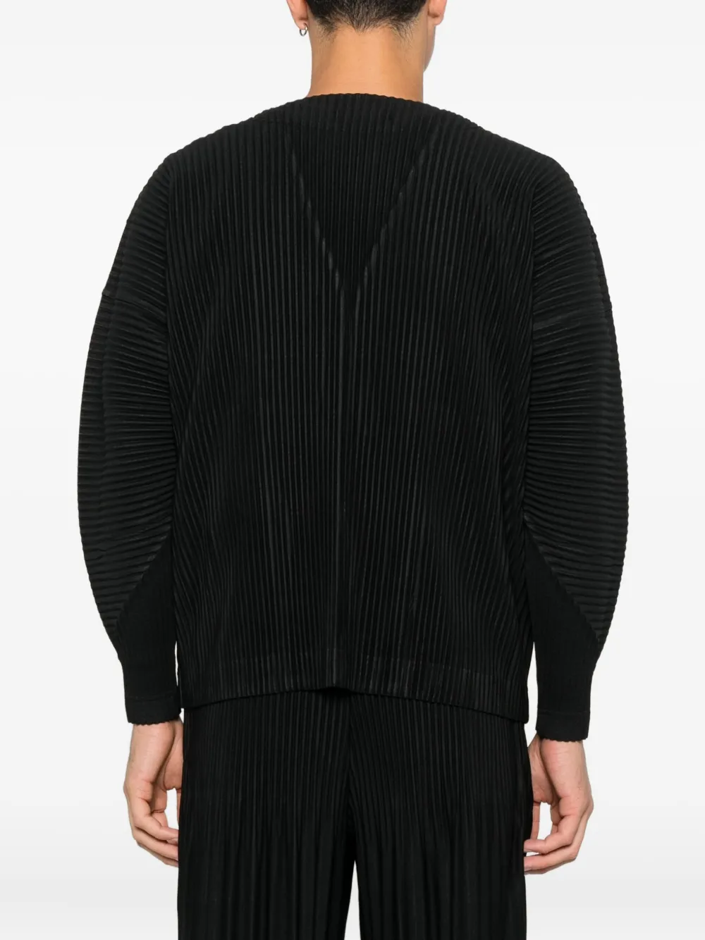 Homme Plissé Issey Miyake Plissé vest met knopen Zwart