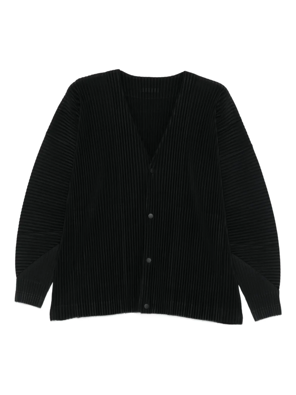 Homme Plissé Issey Miyake buttoned plissé cardigan | Black | Image 1