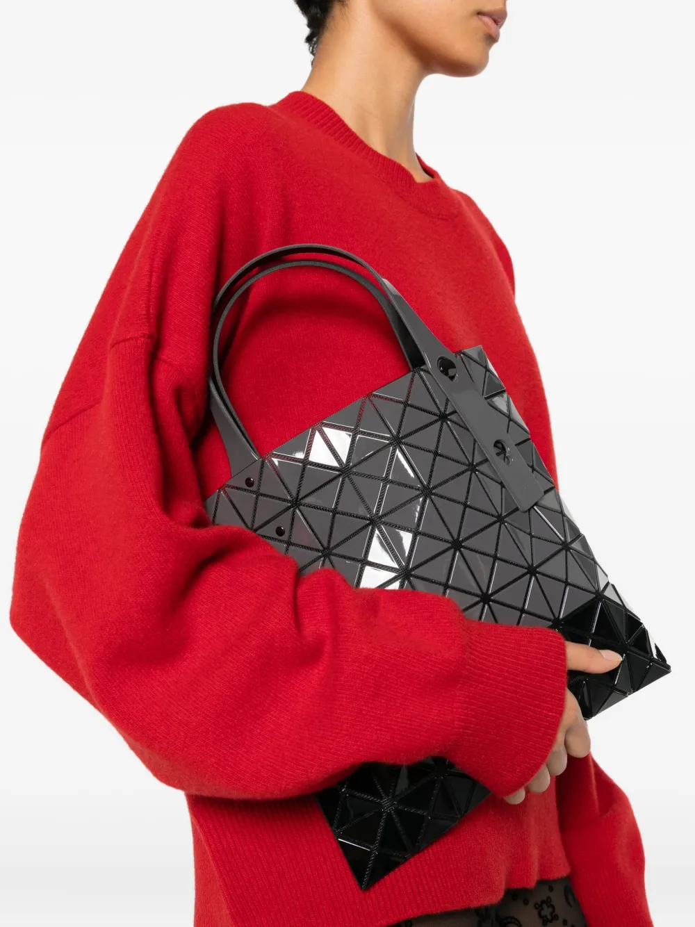 Bao Bao Issey Miyake Geometric-pattern Tote Bag In Gray
