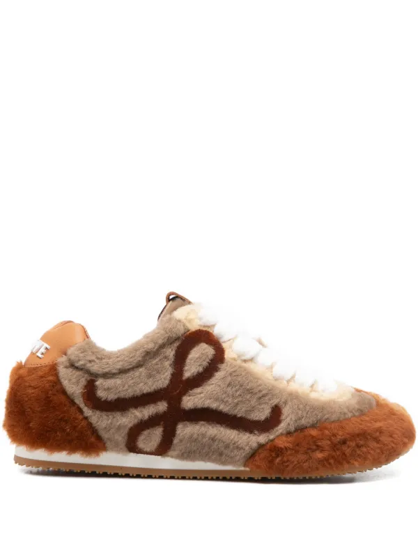 Loewe Logo-plaque Sneakers in Neutrals