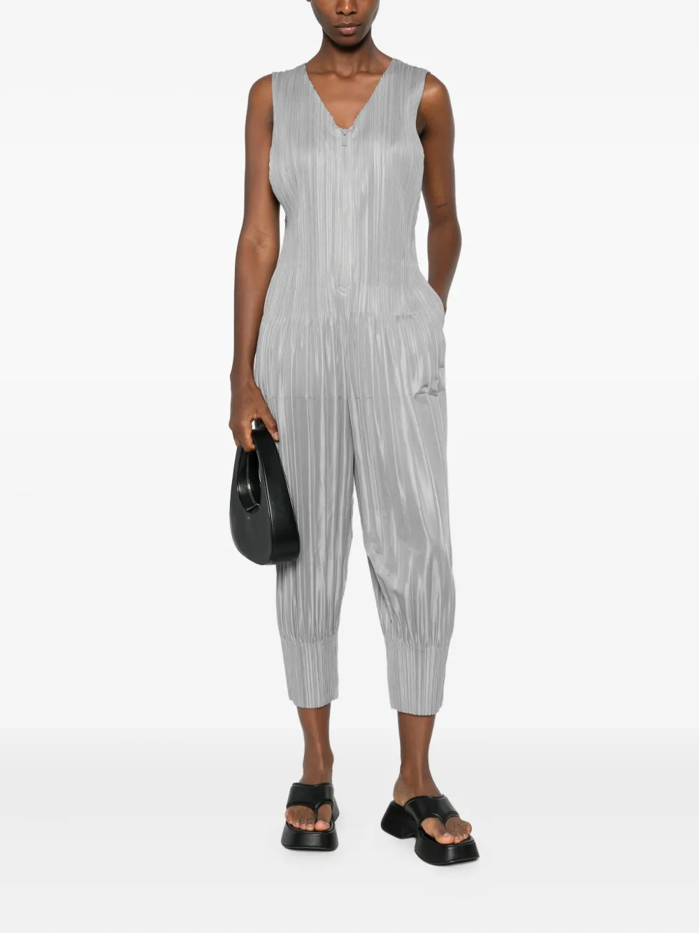Pleats Please Issey Miyake pleated jumpsuit - Grijs