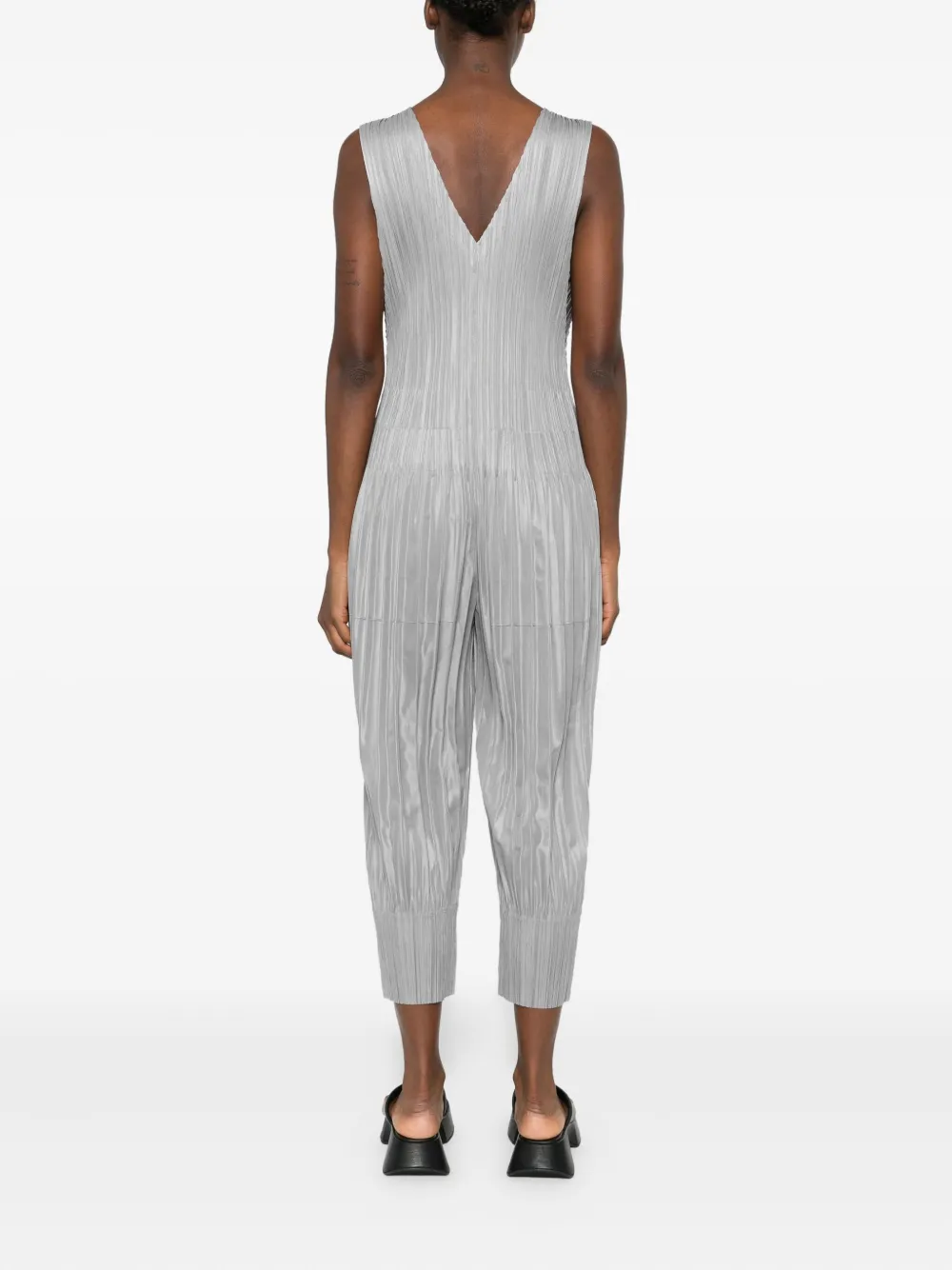 Pleats Please Issey Miyake Geplooid jumpsuit Grijs