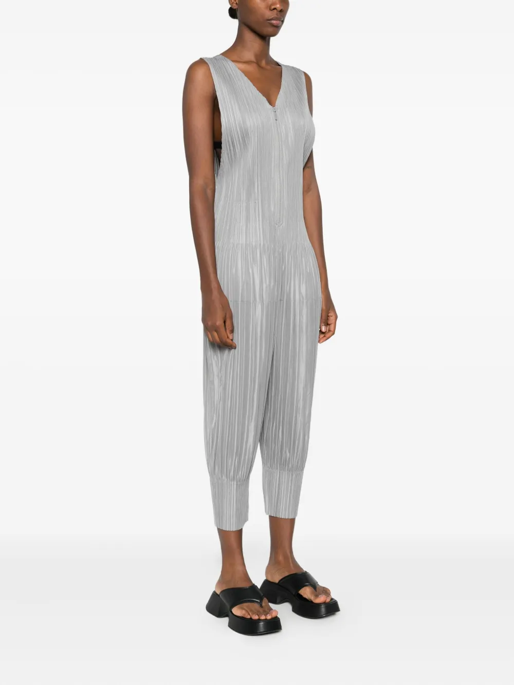 Pleats Please Issey Miyake Geplooid jumpsuit Grijs
