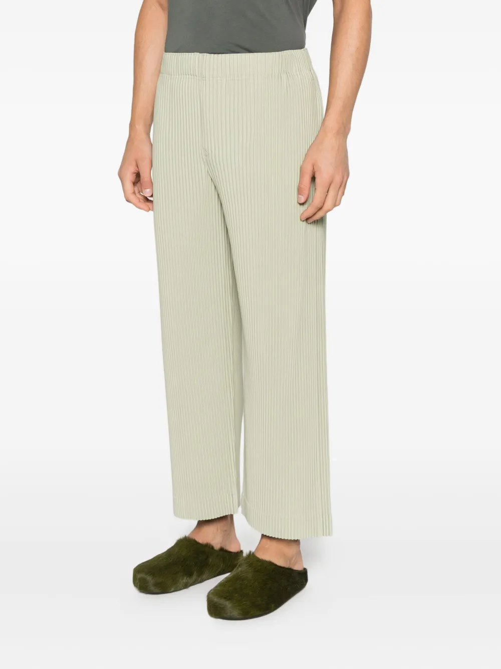 Homme Plissé Issey Miyake Plissé broek Groen