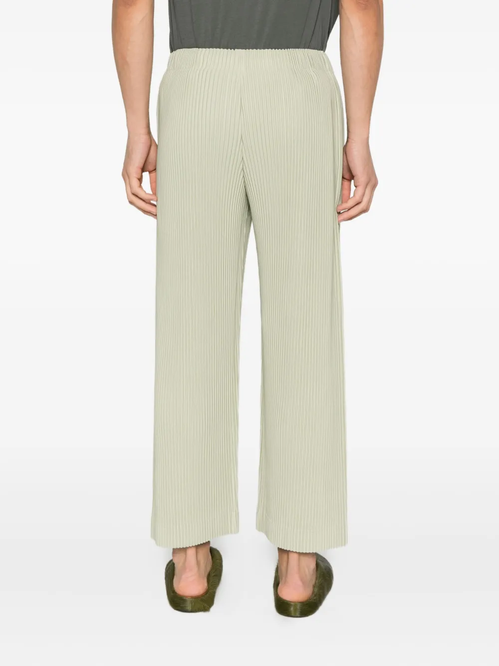 Homme Plissé Issey Miyake Plissé broek Groen