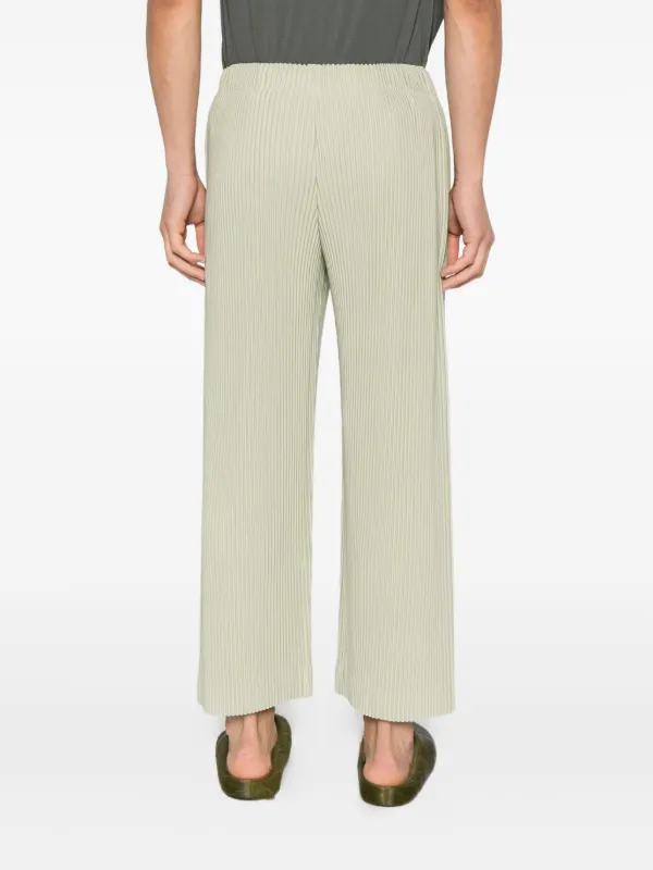 Homme Plissé Issey Miyake プリーツパンツ | グリーン | FARFETCH JP