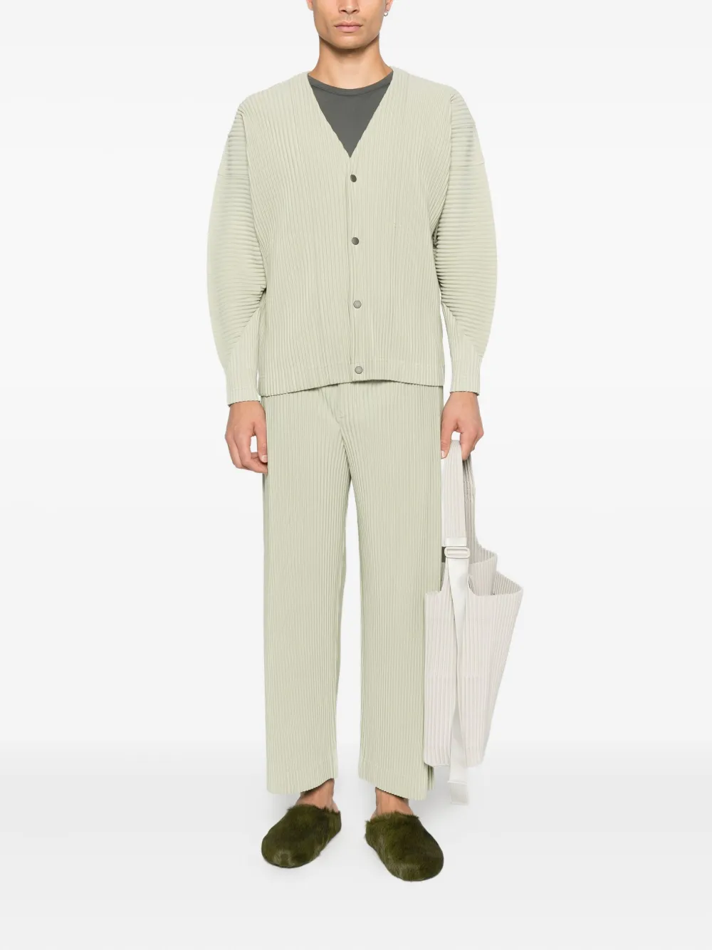 Homme Plissé Issey Miyake plissé trousers - Groen