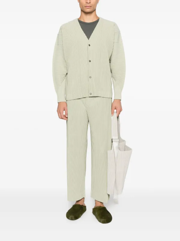 Homme Plissé Issey Miyake プリーツパンツ | グリーン | FARFETCH JP