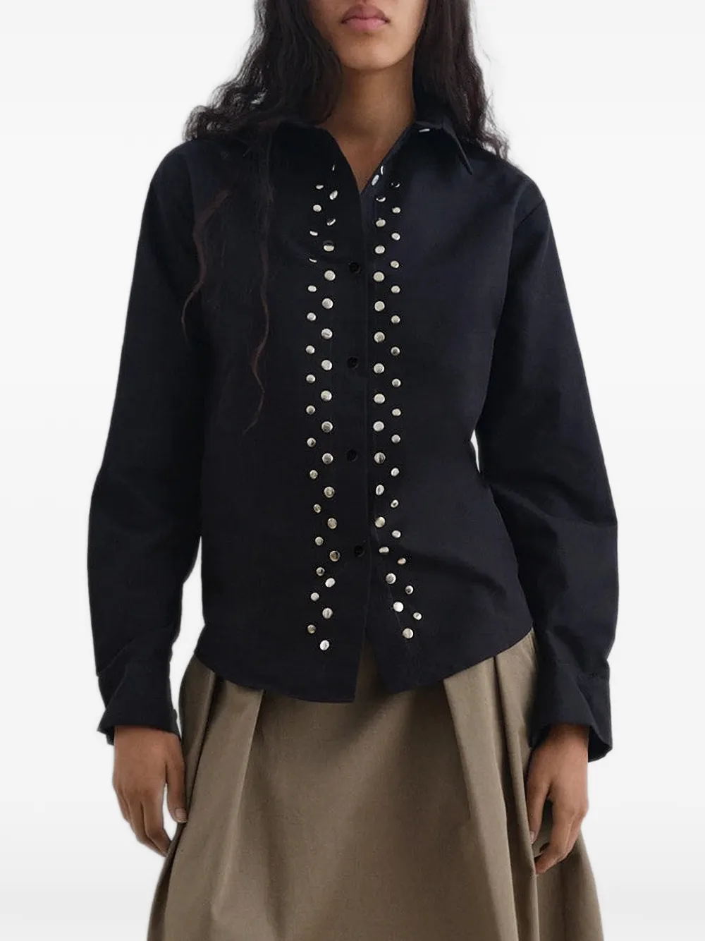  Gimaguas Studded Long-sleeve Shirt - Black 