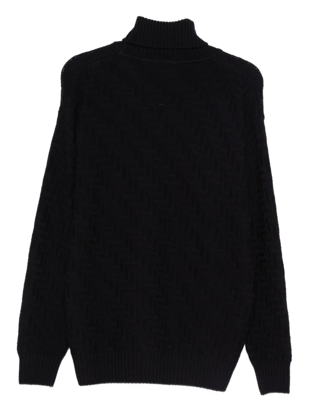 Low Brand textured roll-neck sweater - Blauw