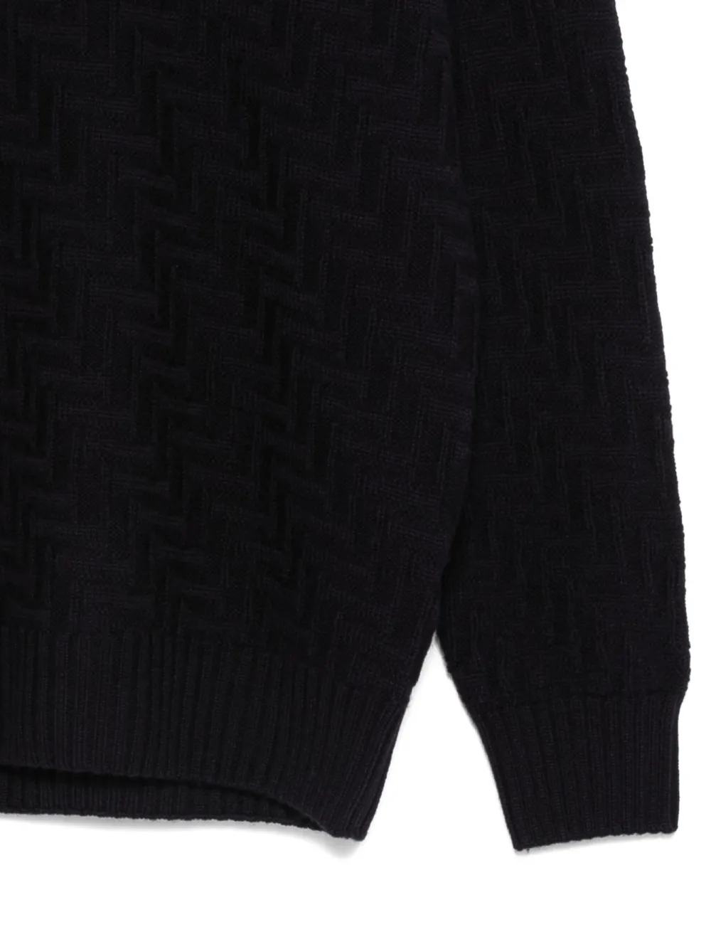 Low Brand Coltrui met textuur Blauw