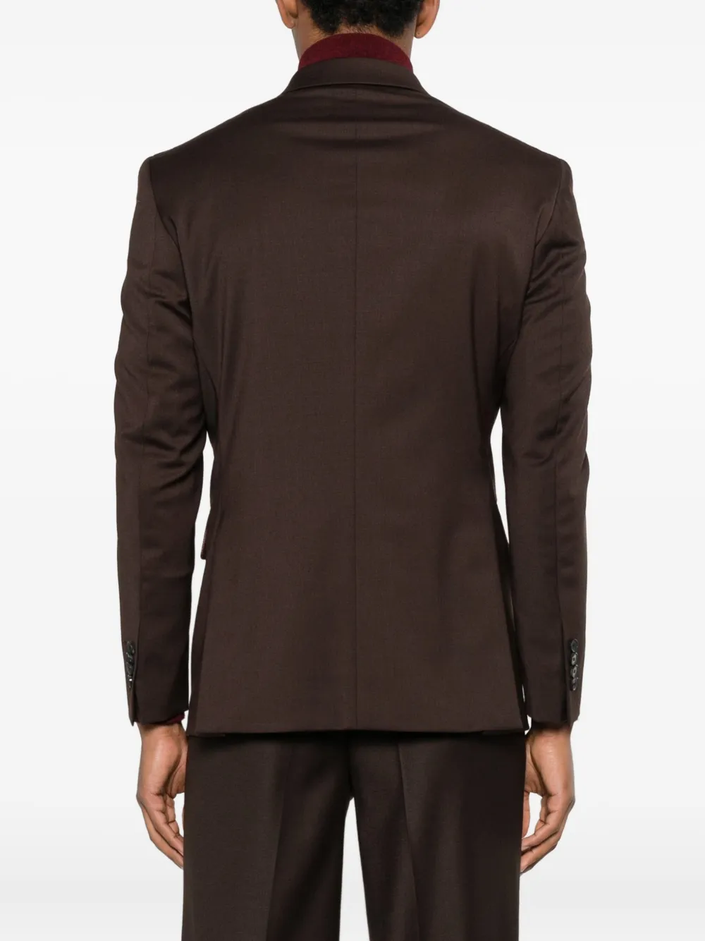 Amaranto Double-breasted Blazer In Brown