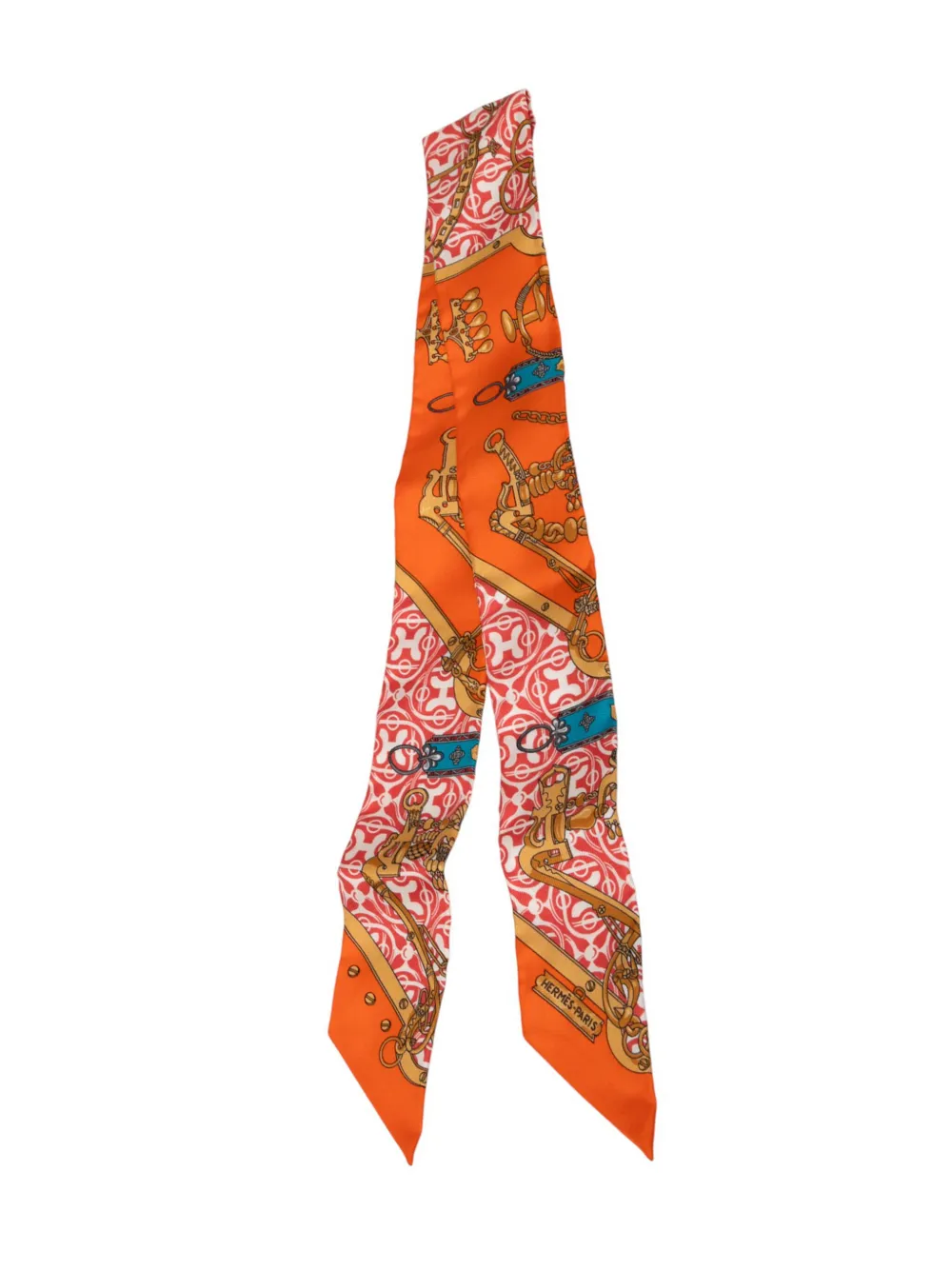 Hermès Pre-Owned Foulard Twilly Mors Et Gourmettes Remix in seta 2000-2025 | arancione | Image 1