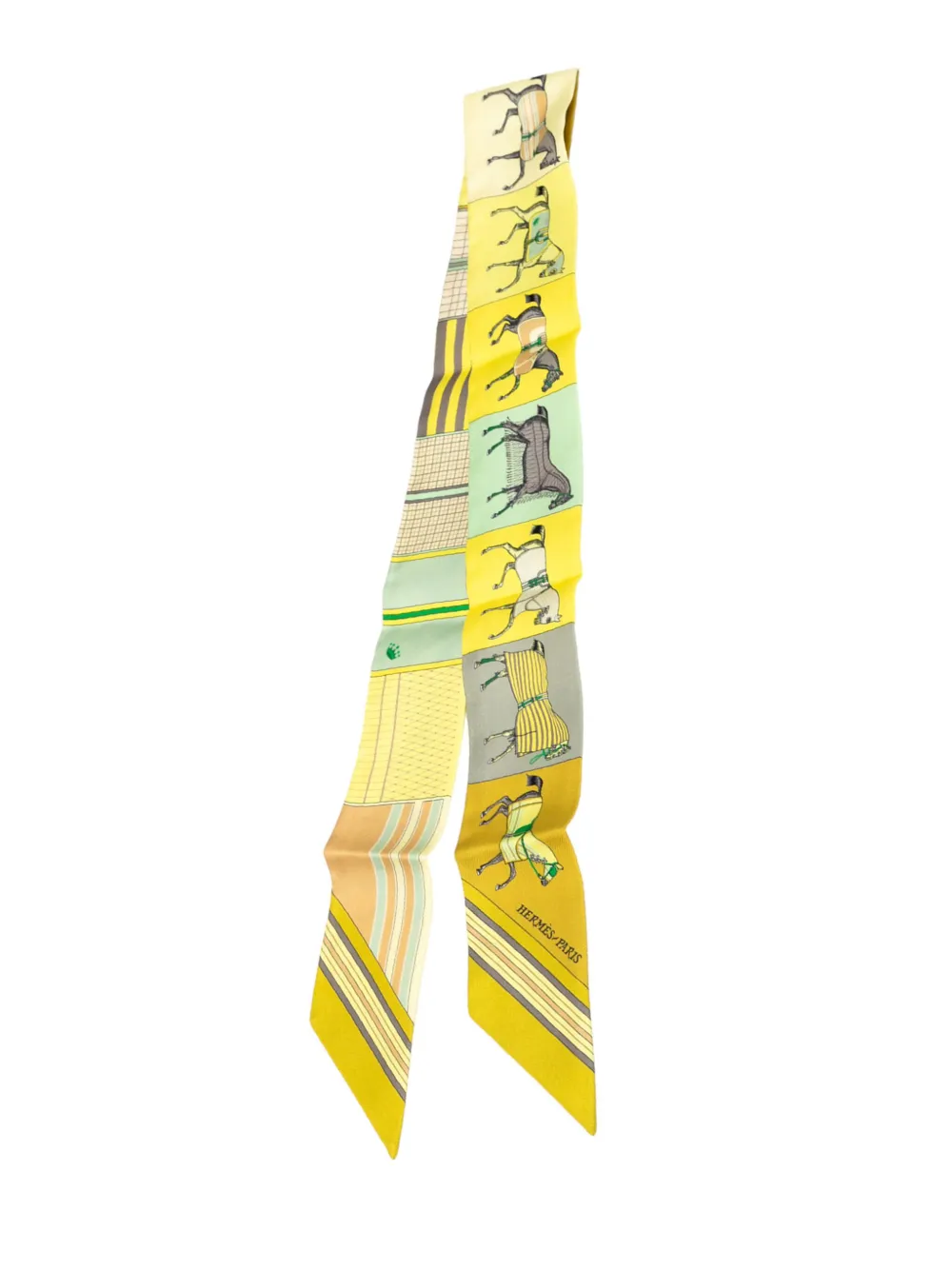 Hermès Pre-Owned 2001-2025 Couvertures Nouvelles Silk Twilly Scarf scarves - Giallo