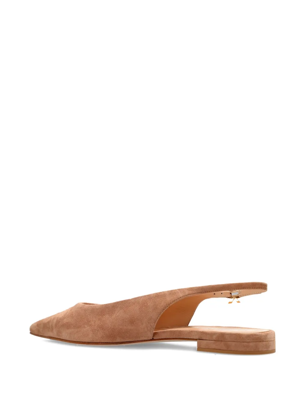 Gianvito Rossi Pointed Sling-back Flat Pumps In Brown