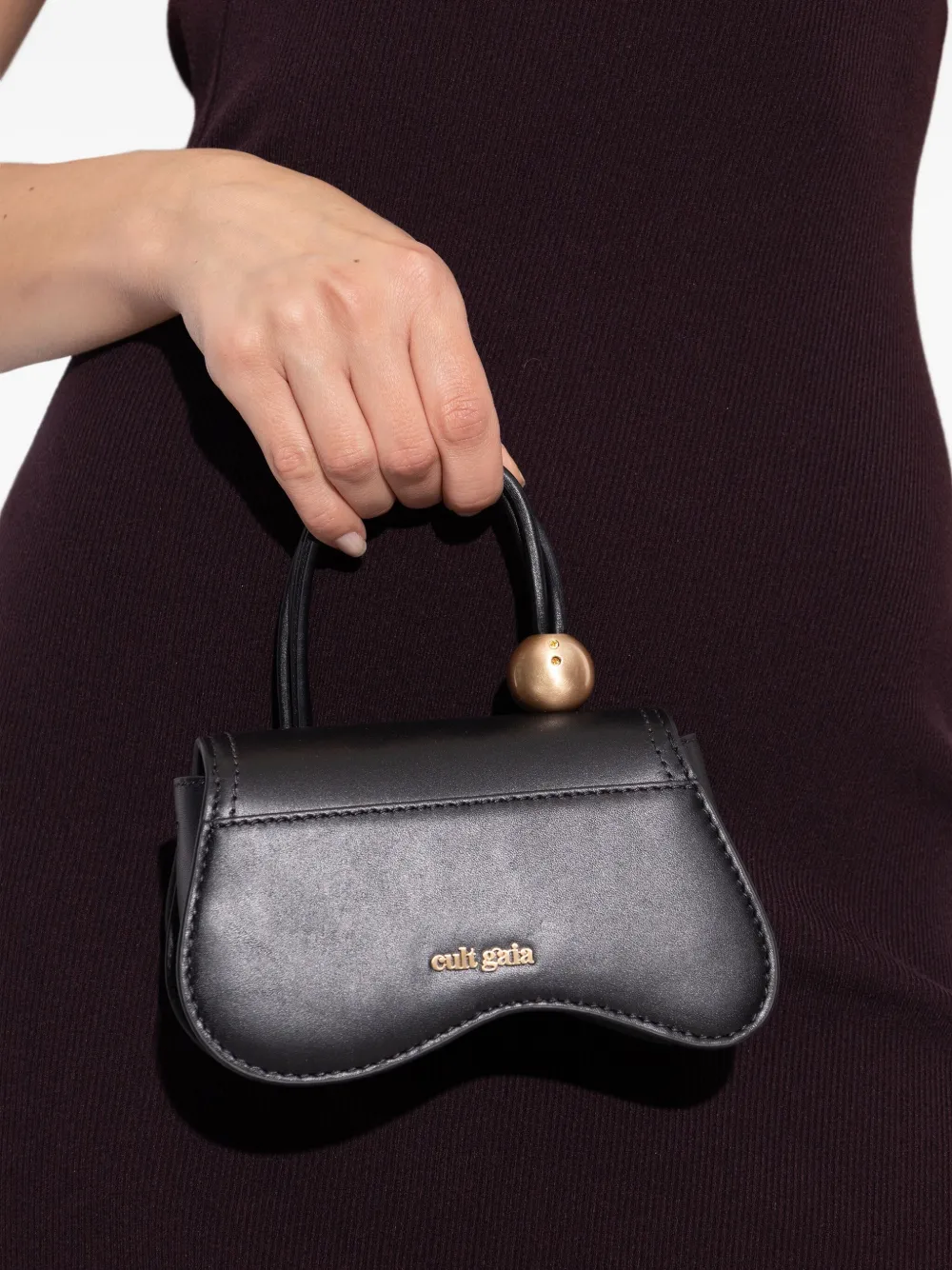 Cult Gaia Nano Kazia Cross Body Bag In Black
