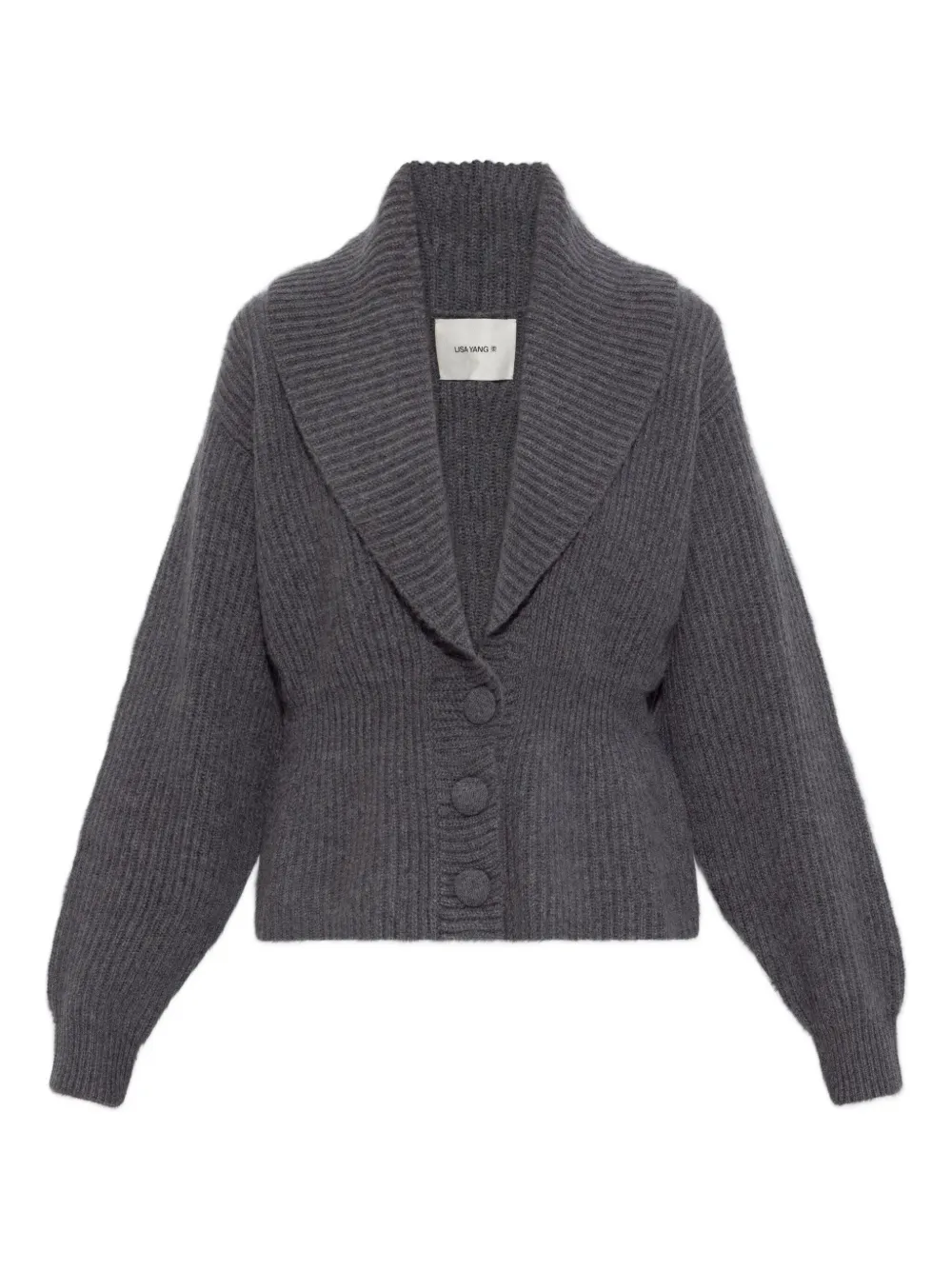 Lisa Yang button shawl-collar cardigan | Grey | Image 1
