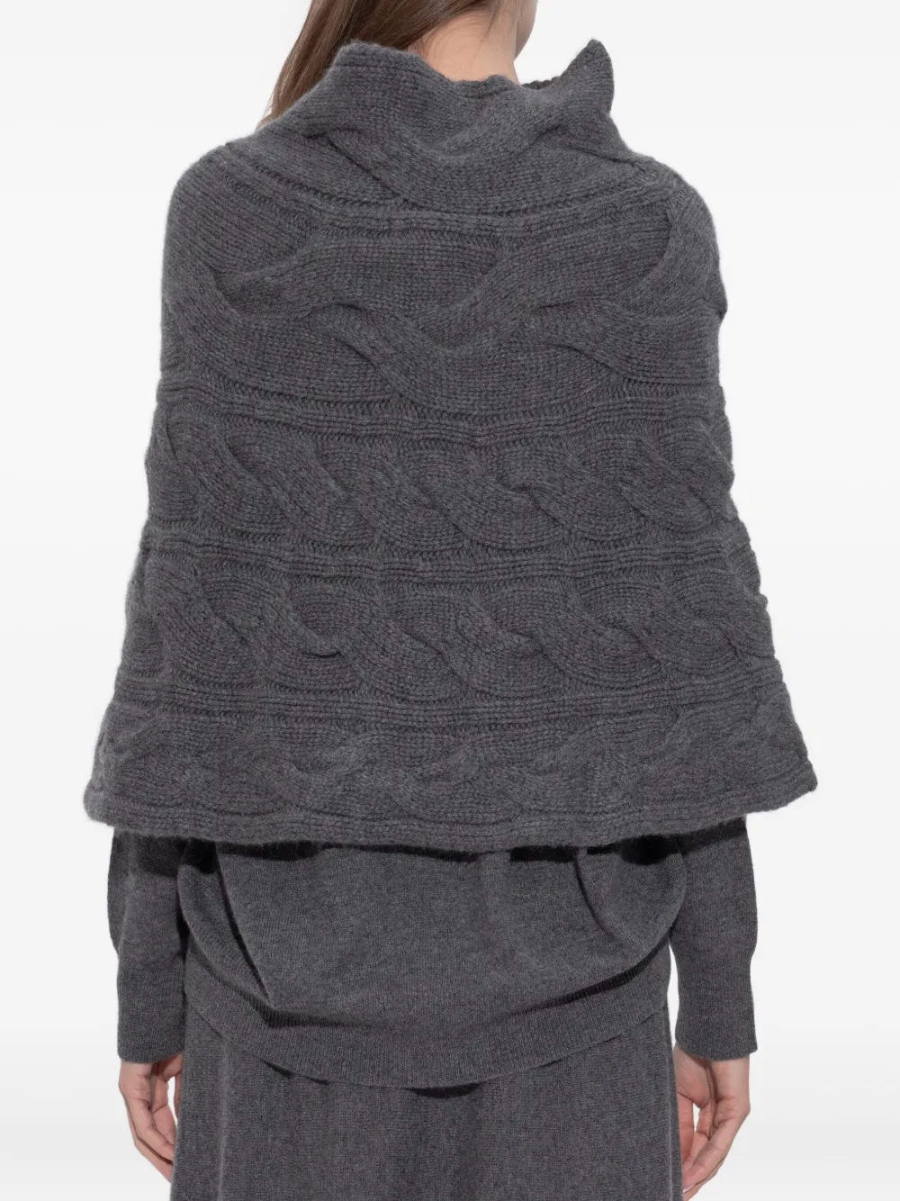 Lisa Yang Kabelgebreide coltrui Grijs