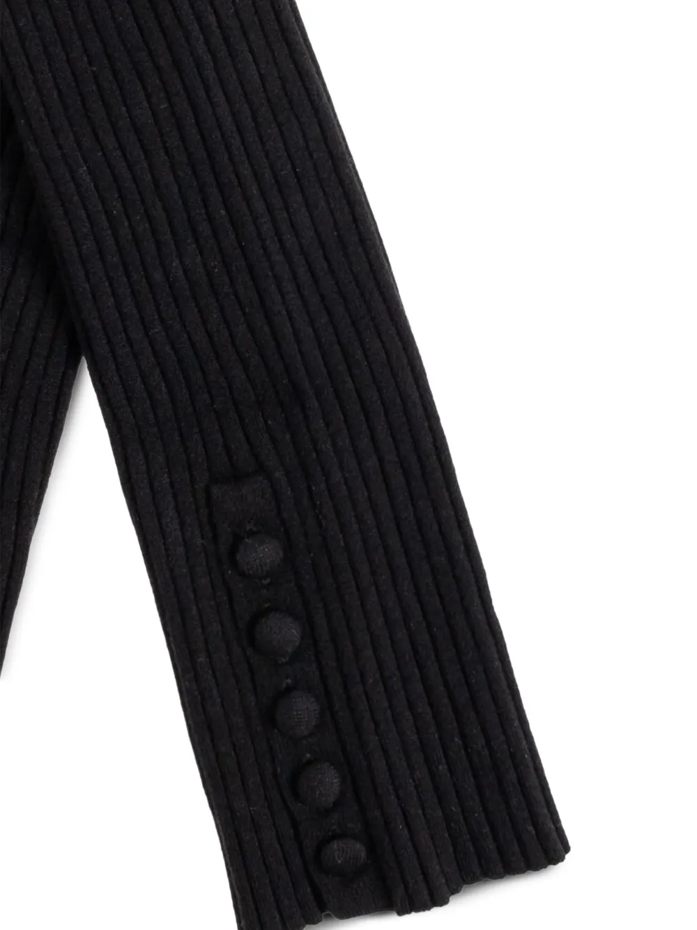 Lisa Yang Geribbelde handschoenen Zwart