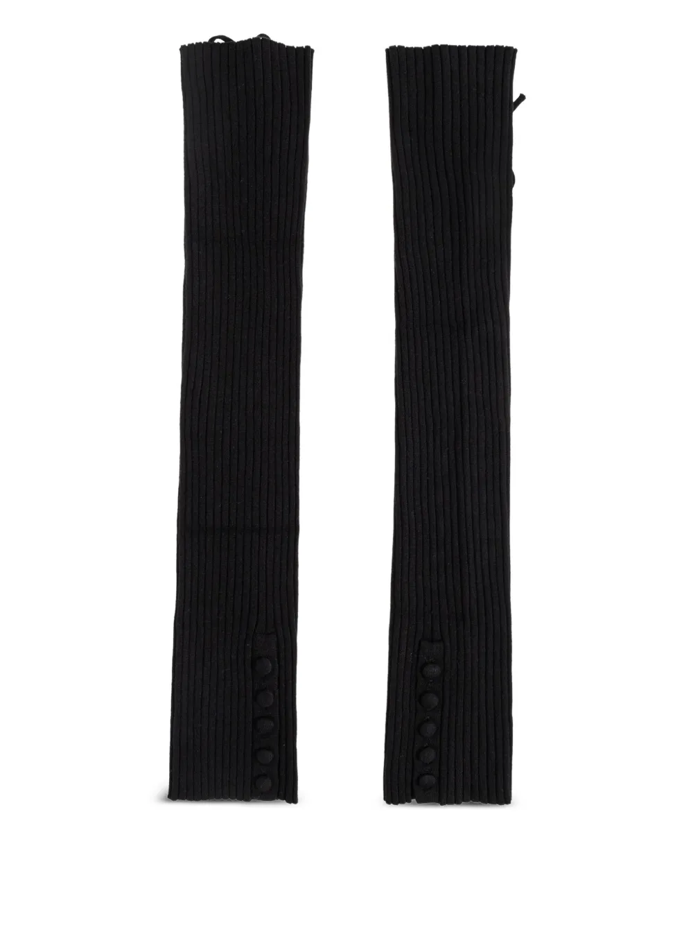 Lisa Yang قفازات بحياكة مضلعة | أسود | Image 1